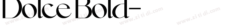 Dolce Bold字体转换
